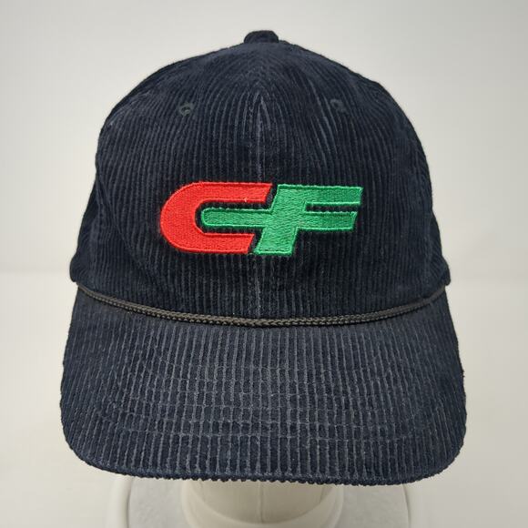Consolidated Freightways Corduroy Snapback Rope Hat Black One Size - Picture 2 of 9